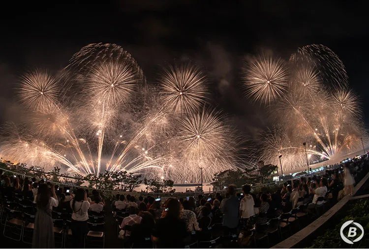 ボードウォークからの花火観賞