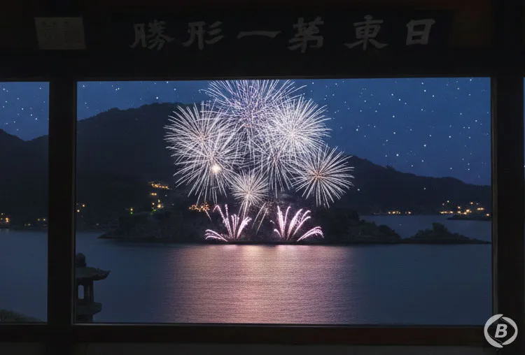 対潮楼から見る花火のイメージ