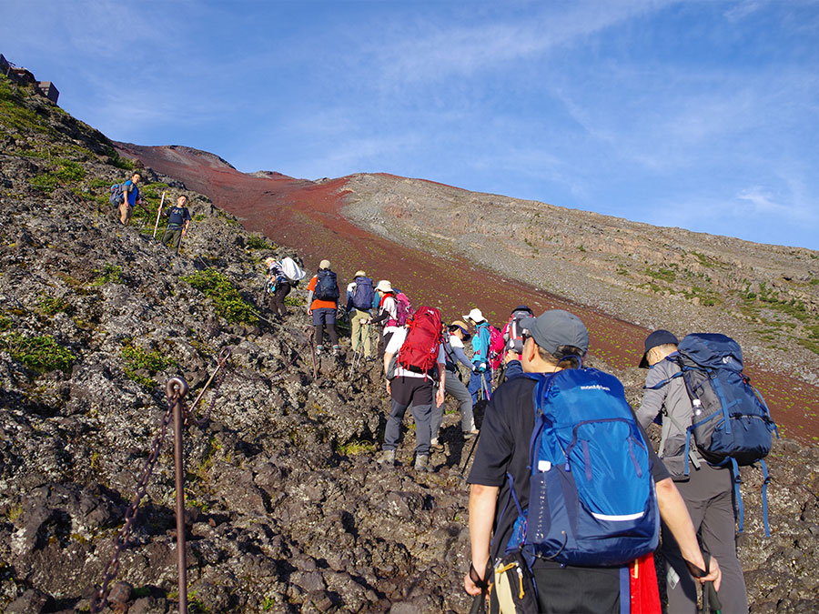 吉田ルート七合目から八合目の登山道