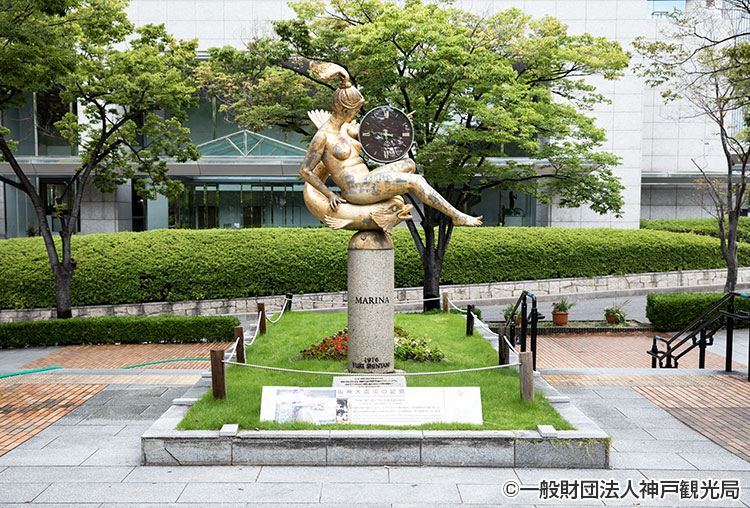 三宮東遊園地「マリーナ像前」付近