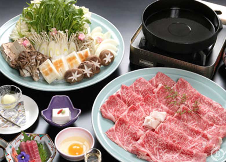 美里の湯かじか荘・熊野牛すきやき