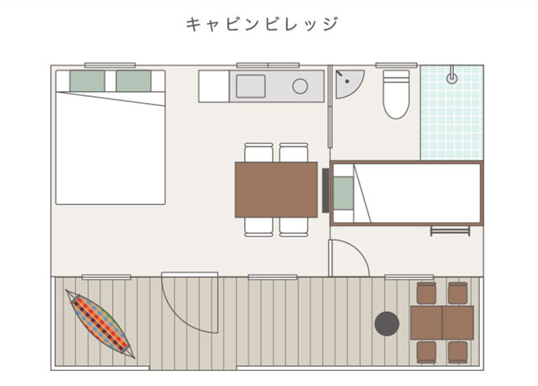 スタンダードタイプBキャビンビレッジ・間取り図