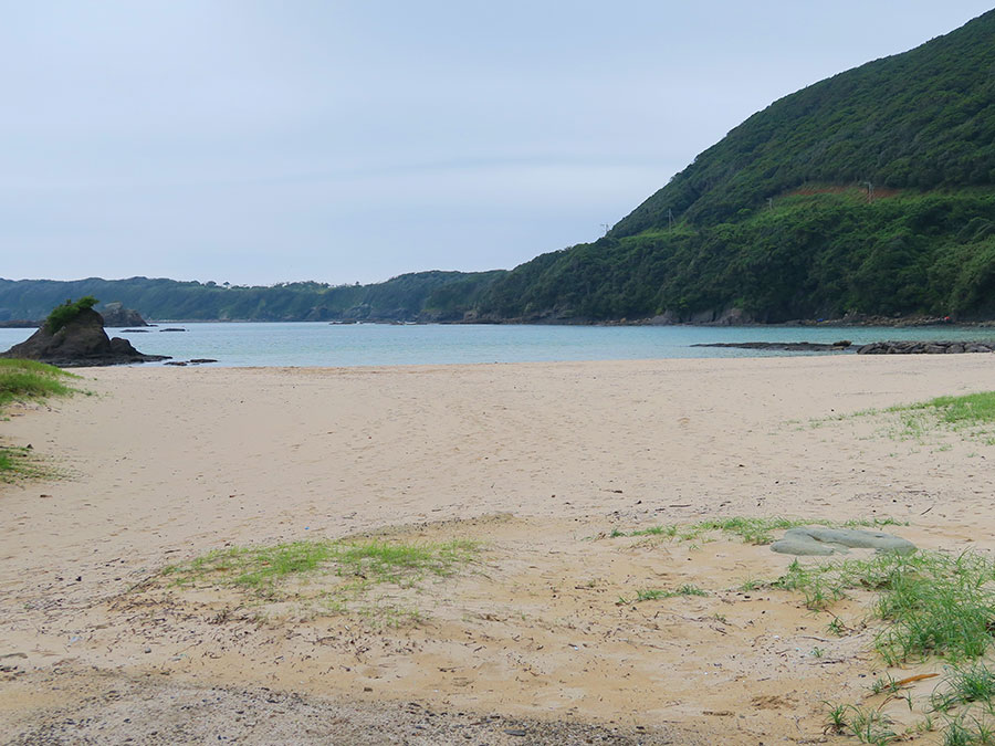 三宇田浜海水浴場の砂浜