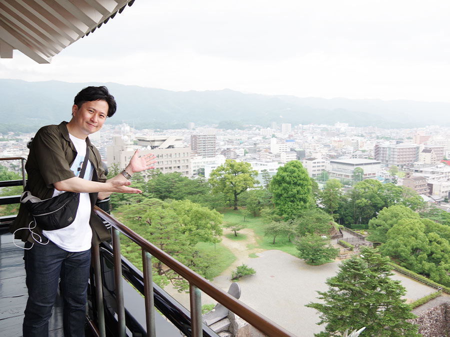 高知城の天守からの眺め