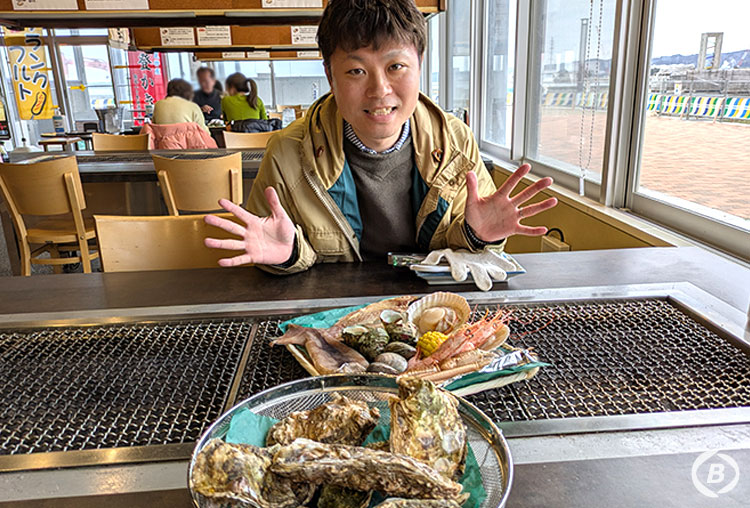 能登食祭市場・浜焼き