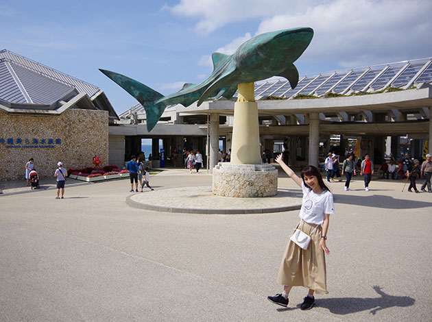 沖縄美ら海水族館・ジンベエザメのモニュメント