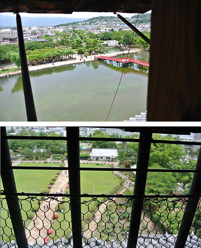 松本城・上から見た本丸の様子