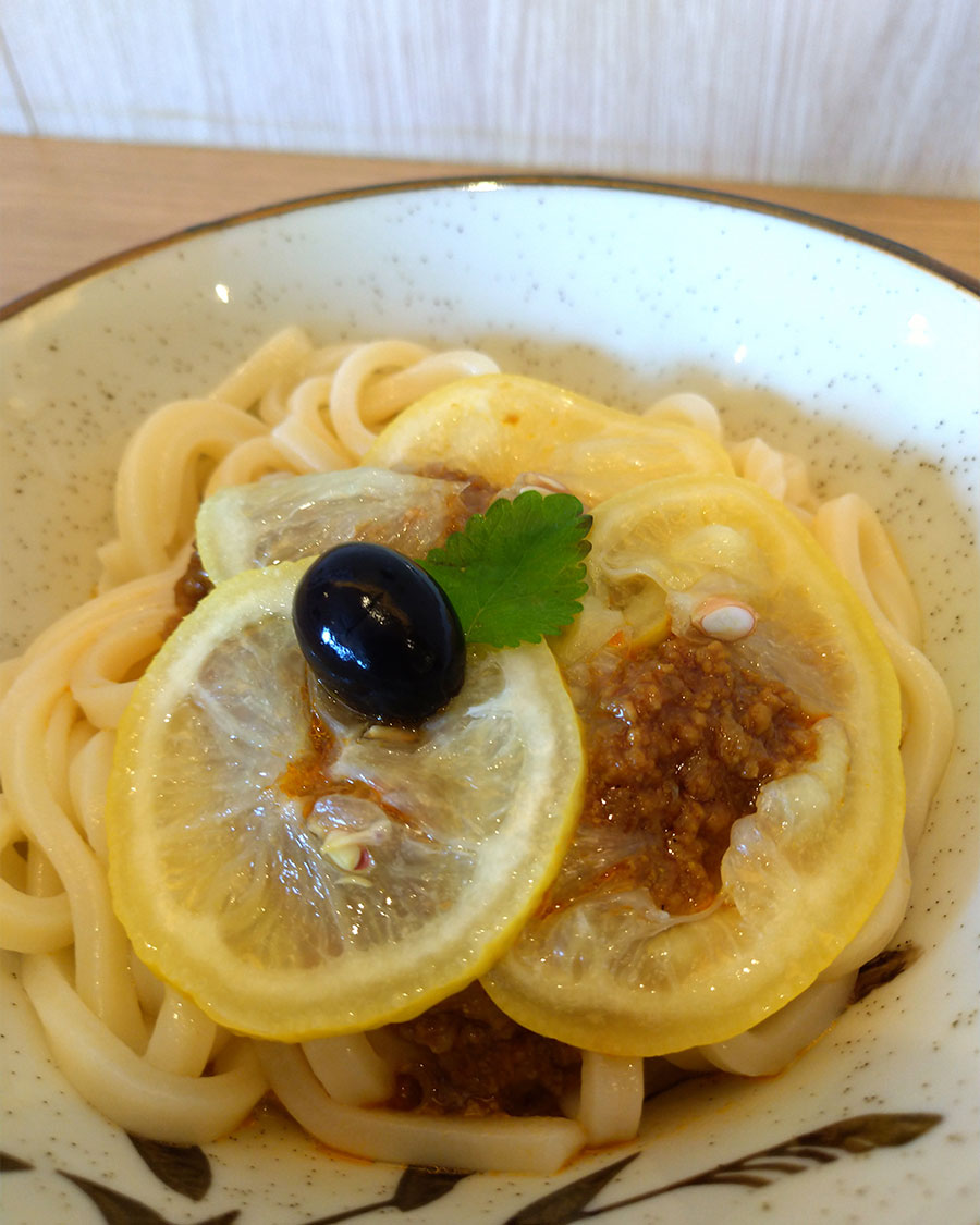 ふねピッピのオリーブ牛のキーマうどん