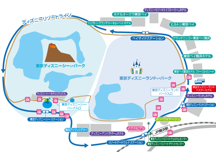 東京ディズニーリゾートマップ